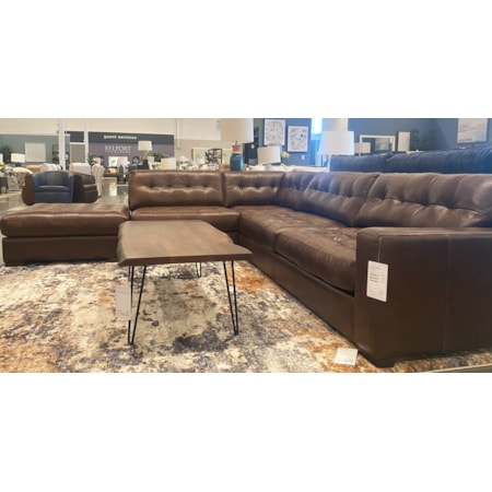 Contemporary Leather Sectional