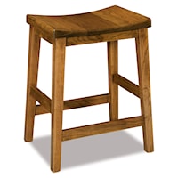 Traditional Counter-Height Saddle Stool