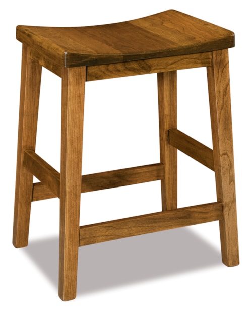 Traditional Counter-Height Saddle Stool