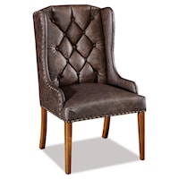 Traditional Leather Accent Chair