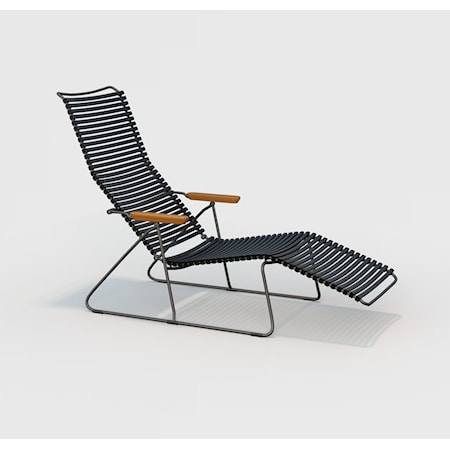 Click Black Sunlounger