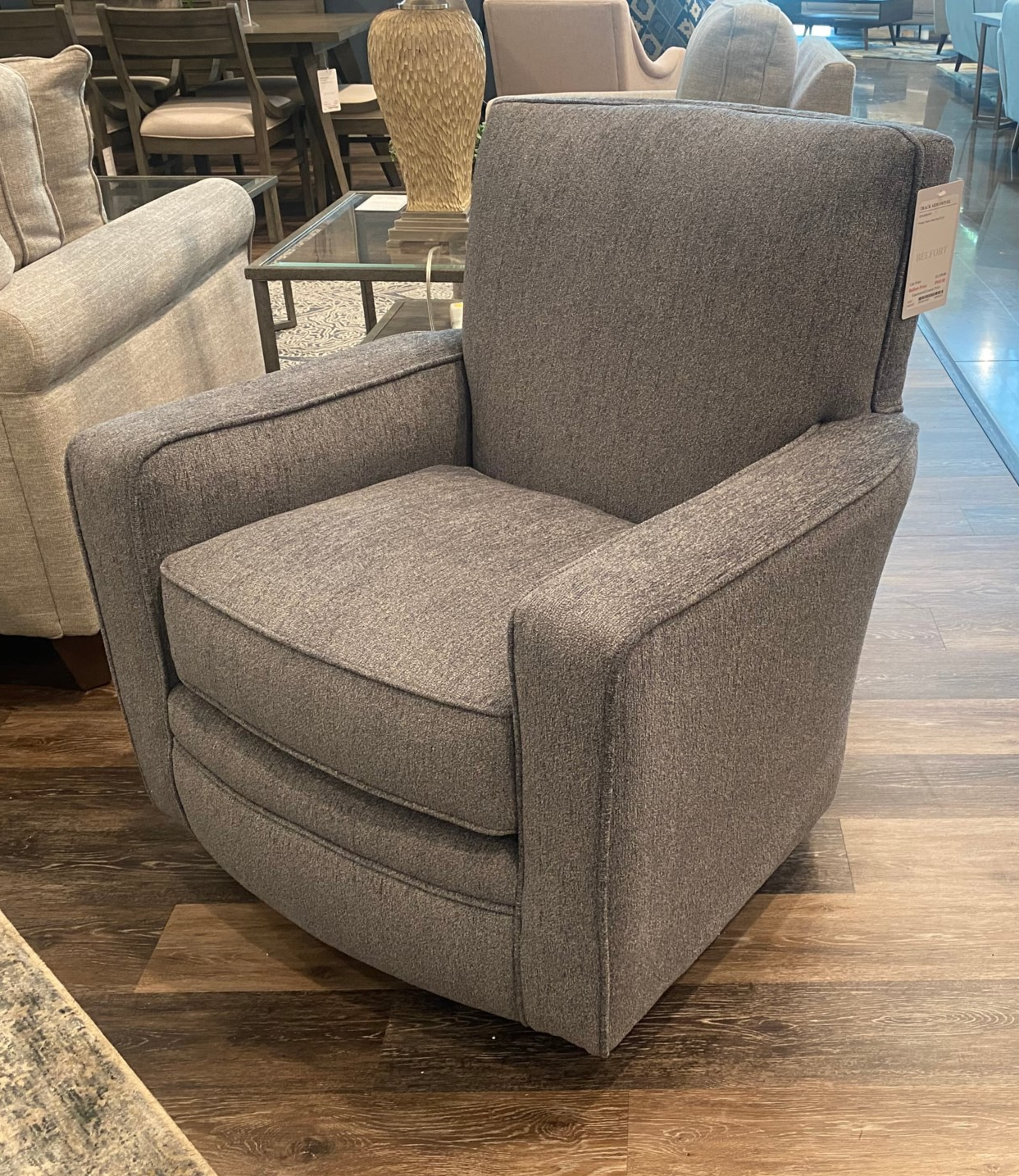 Track Arm Swivel Chair 