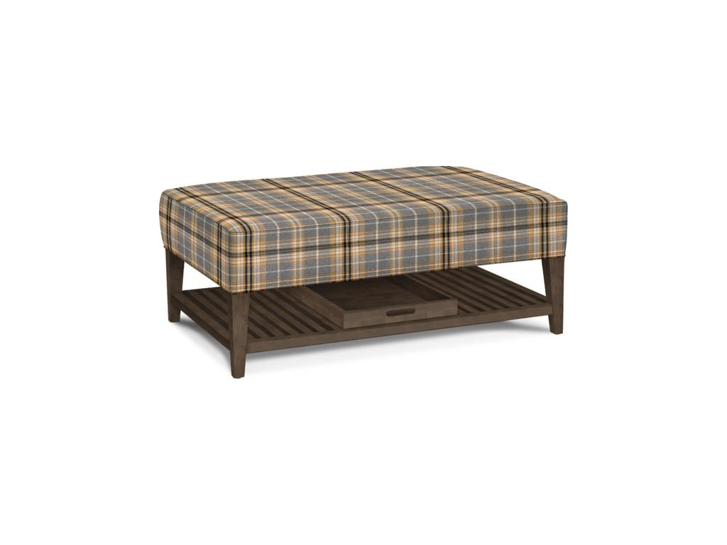 Rectangular Ottoman with Storage Tray