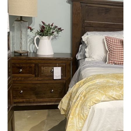 3-Drawer Wide Nightstand