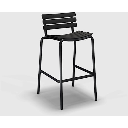 Reclips Black Outdoor Bar Stool