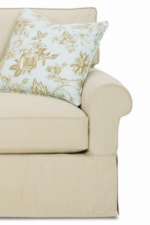 Softly Rolled Arms, Plush Cushions and Accent Pillows Give this Collection a Simple Elegance.