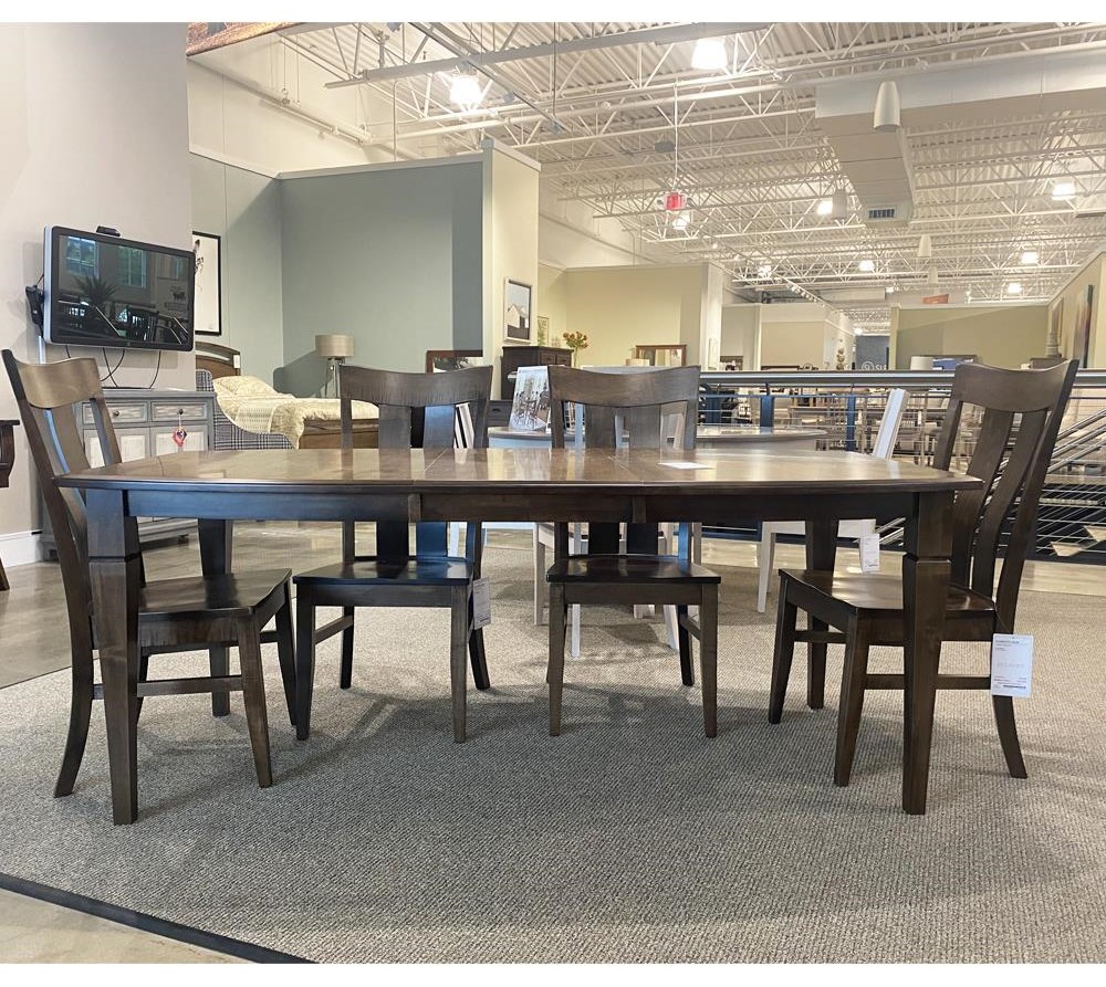 Archbold Furniture Amish Essentials Casual Dining Customizable Boat Shaped Table