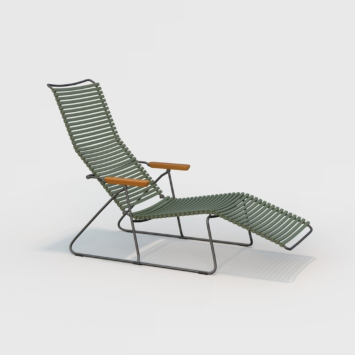 HOUE Outdoor Chairs and Bar Stools Click Olive Green Sunlounger