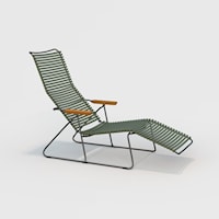 Click Olive Green Sunlounger