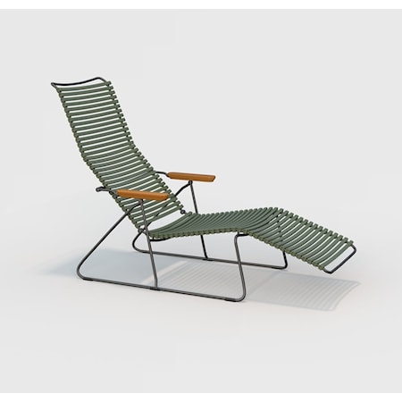 Click Olive Green Sunlounger