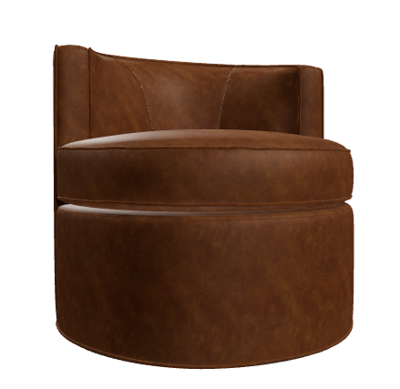 Craftmaster L042610BDSC Leather Swivel Chair