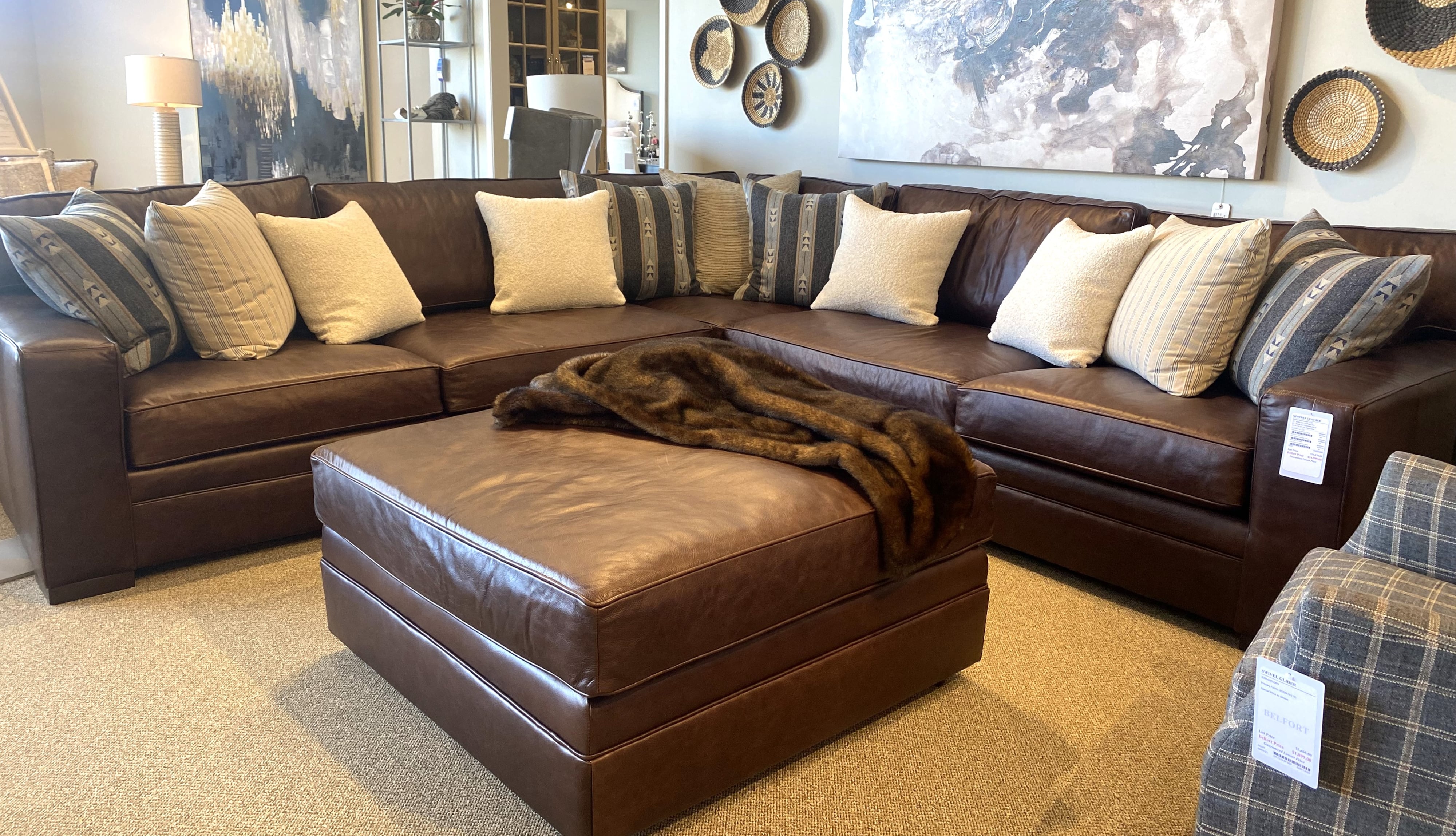 Huntington House 7100 Godfrey PKG951089 Leather Sectional | Belfort ...