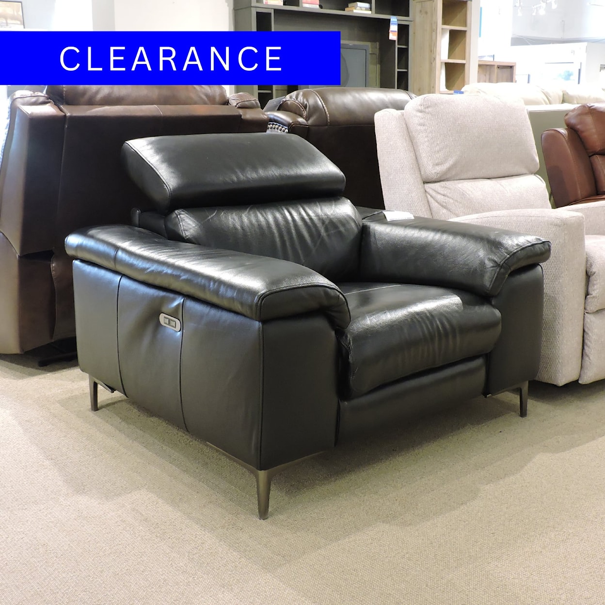 Miscellaneous Clearance Leather Power Recliner