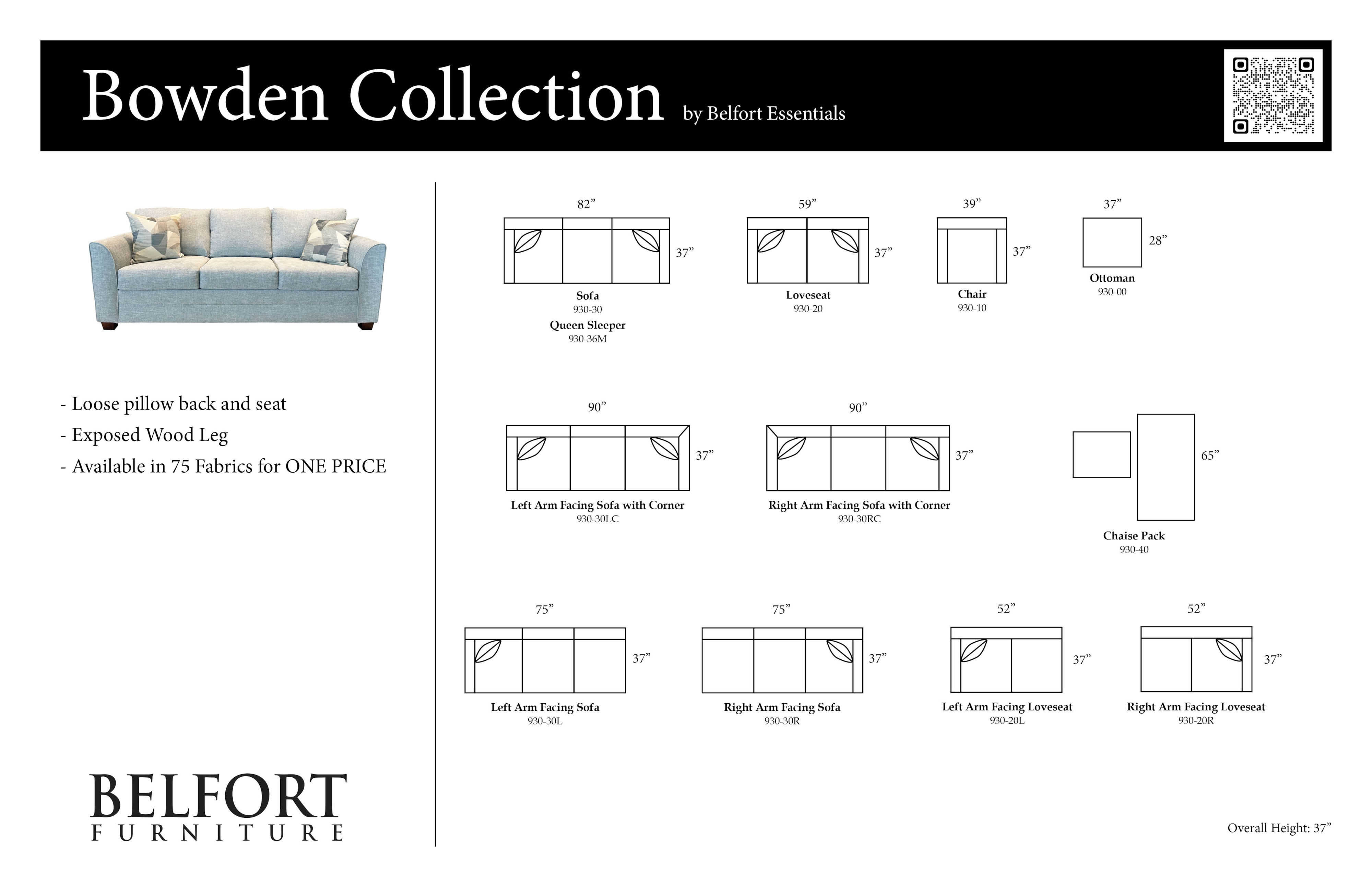Belfort Essentials Bowden Sofa