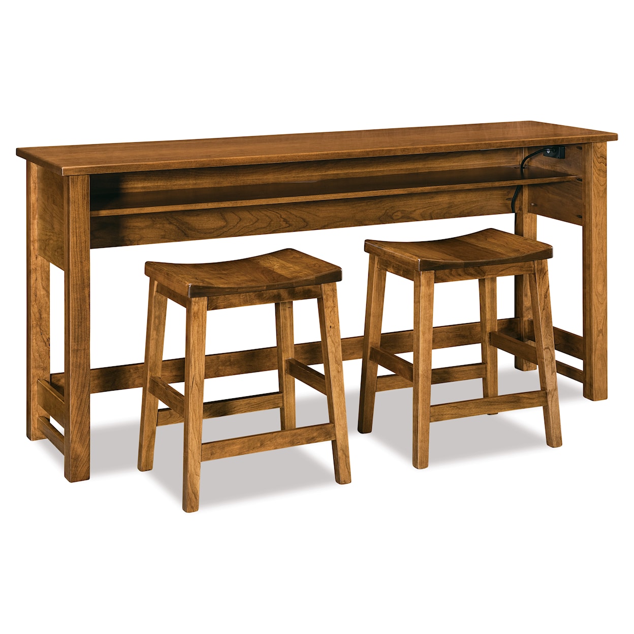 Archbold Furniture Bob Timberlake Counter-Height Wall Table with Stools