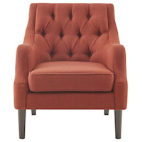 Orange Tufted Accent Chair