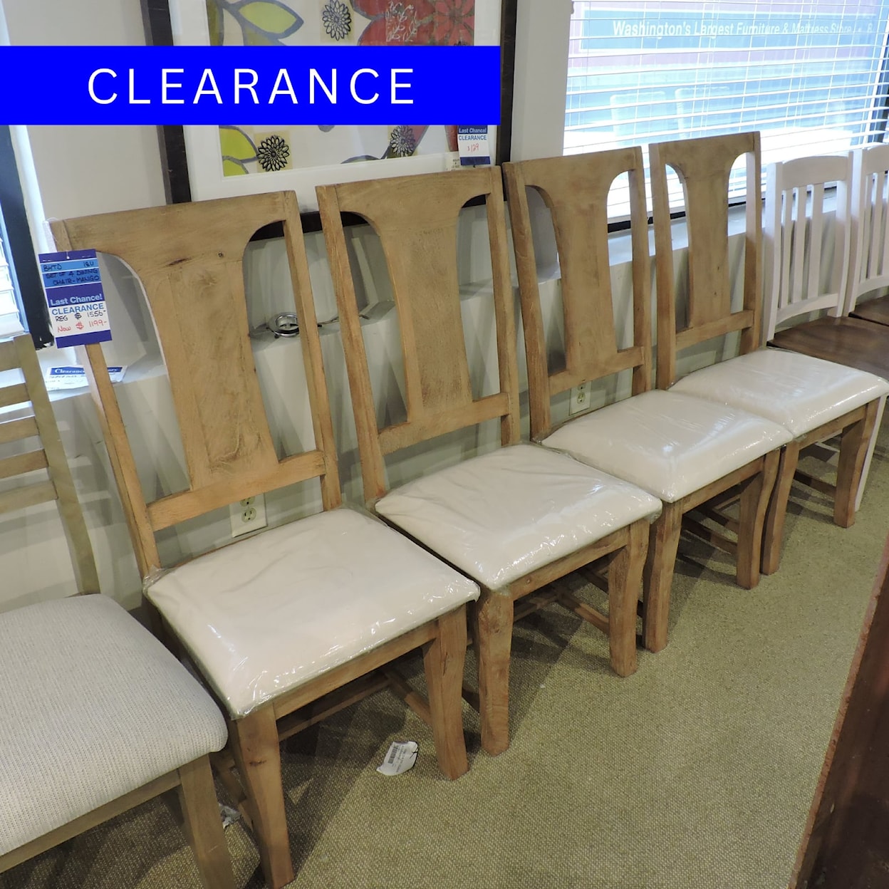 Miscellaneous Clearance Set of 4 Dining Chairs