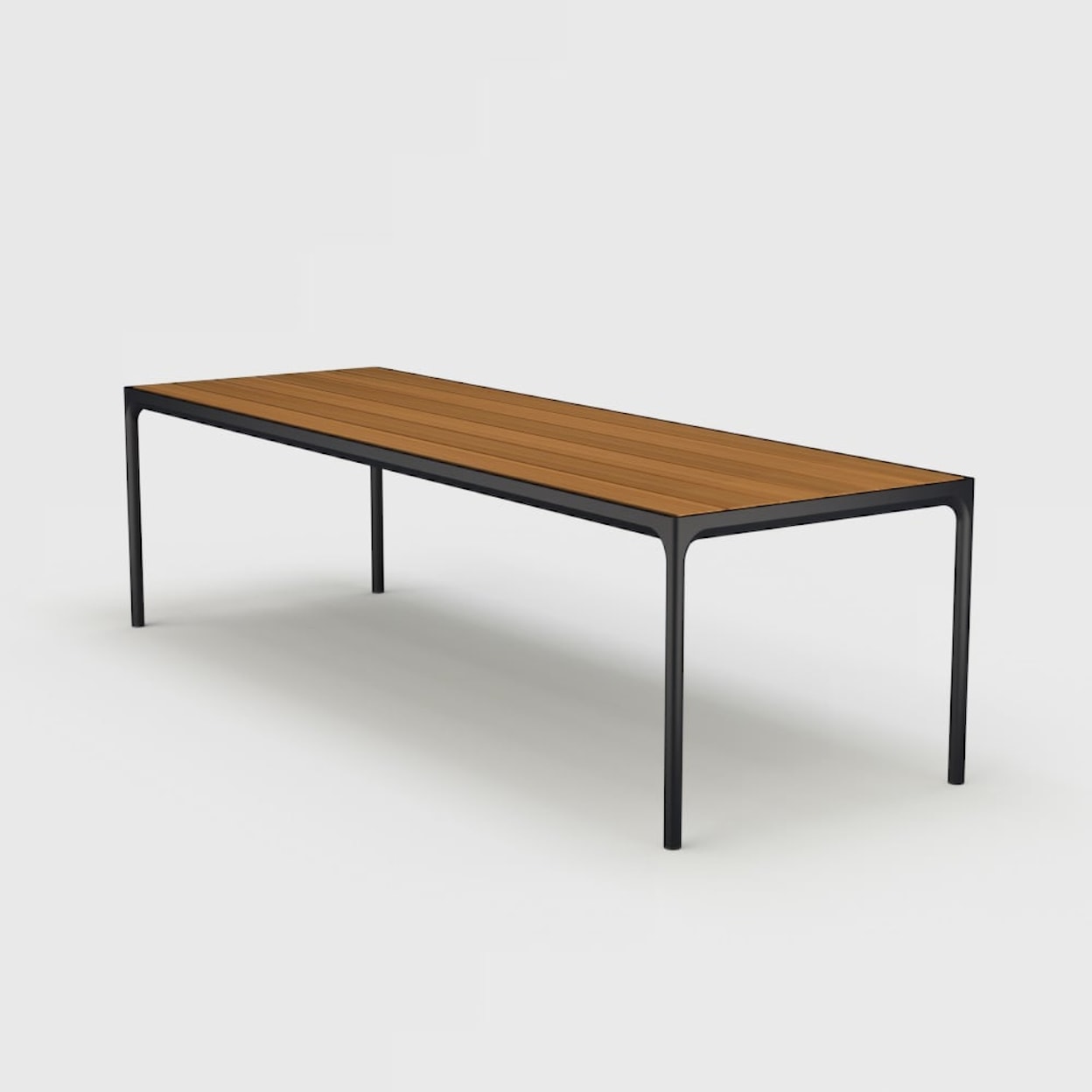 HOUE Outdoor Tables Four Bamboo & Black 106 Inch Dining Table
