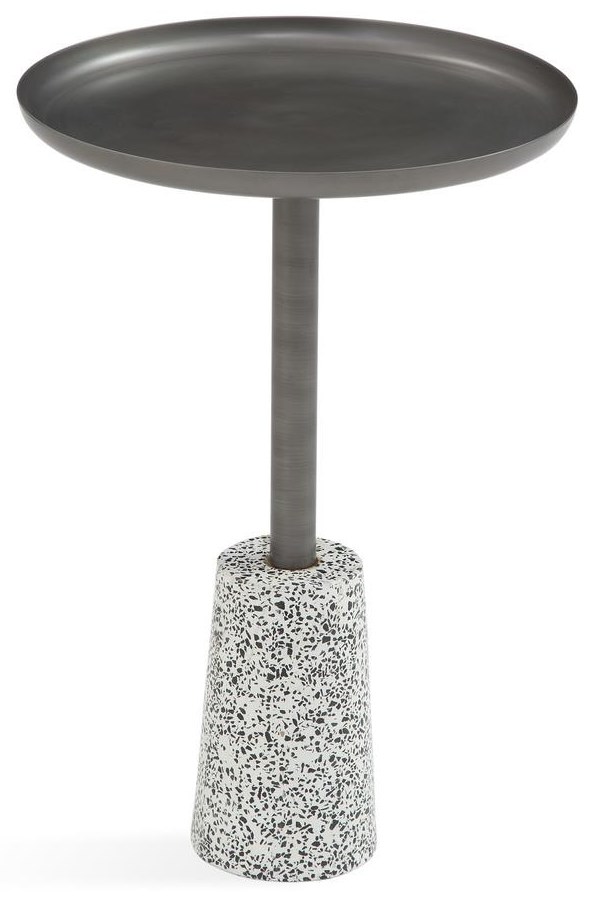 Terazzo Metal End Table