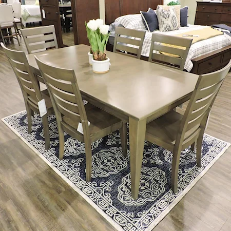 Customizable Rectangular Table with Legs