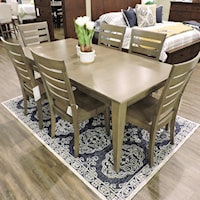Transitional Customizable Rectangular Dining Table with 16" Leaf