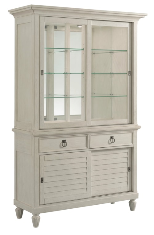 Coastal Haystack Display Cabinet with Built In Lighting