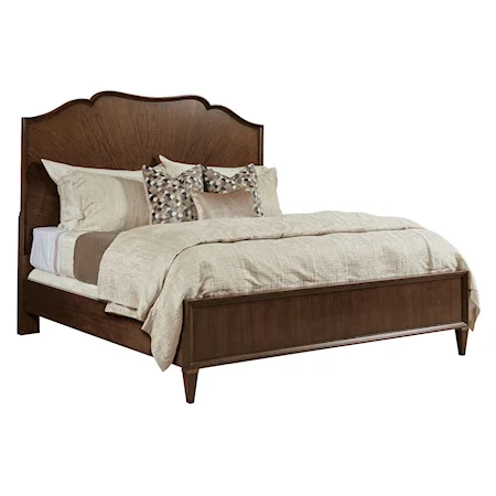 Transitional Queen Panel Bed