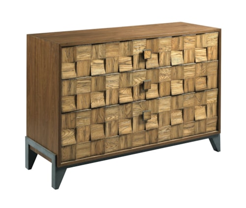 Contemporary Pattern Console with 3-Drawers
