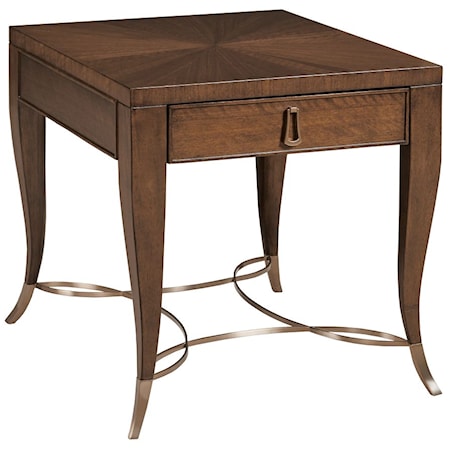 Transitional End Table with Drawer