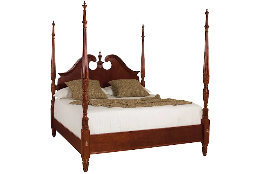 Cherry Grove 45th Queen Pediment Poster Bed by American Drew at Mueller Furniture