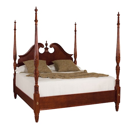 Queen Pediment Poster Bed