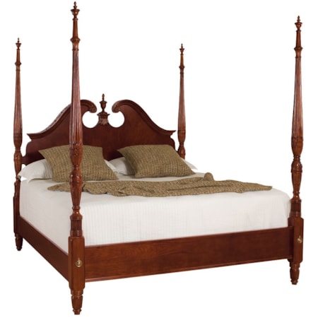 Queen Pediment Poster Bed