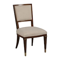 Transitional Upholstered Side Chair with Upholstered Back