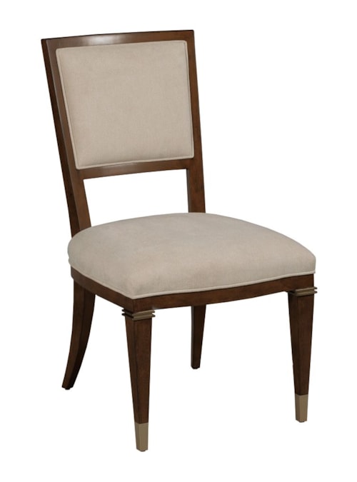 Transitional Upholstered Side Chair with Upholstered Back