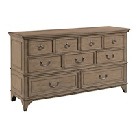 Transitional Mitchell Drawer Dresser with 9-Drawers