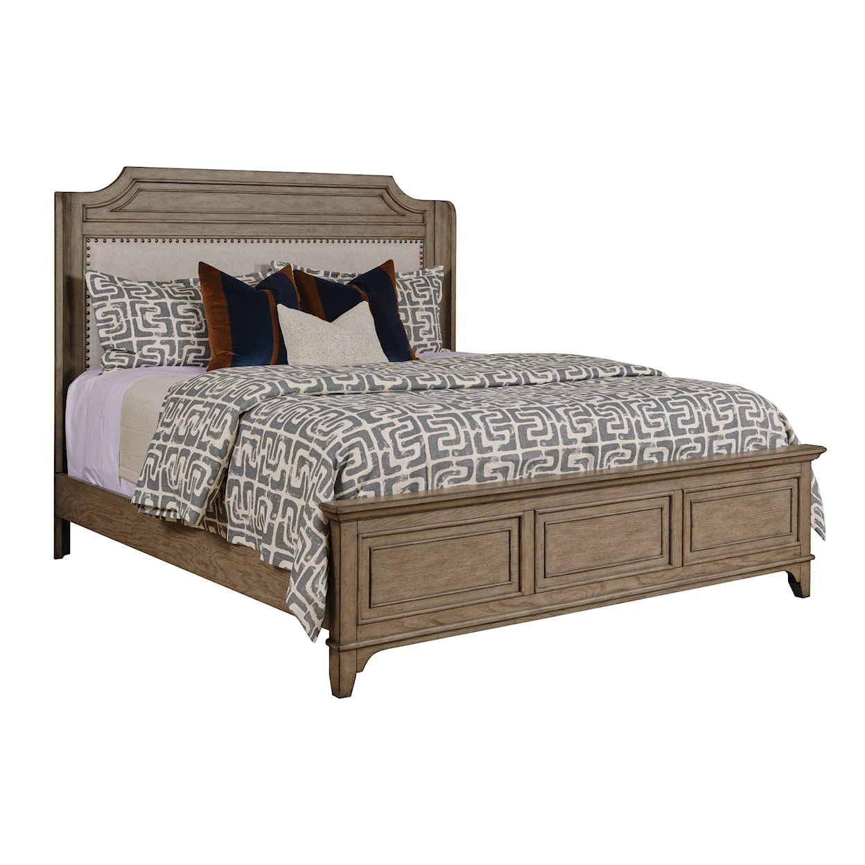 American Drew Carmine Engels King Upholstered Bed - Complete