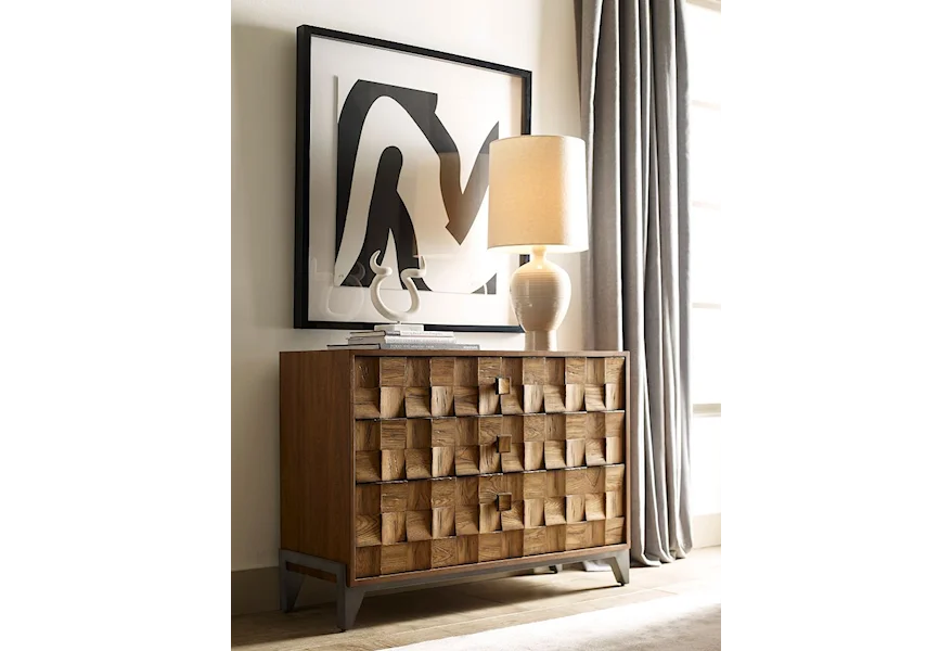 Modern Synergy Pattern Console by American Drew at Esprit Decor Home Furnishings