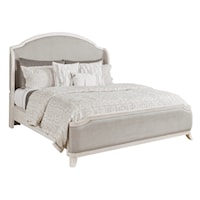 Transitional Upholstered King Bed