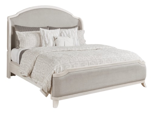 Transitional Upholstered King Bed