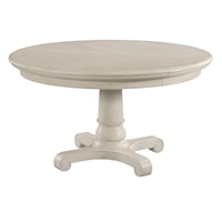 Coastal Caswell Round Dining Table with Table Leaf