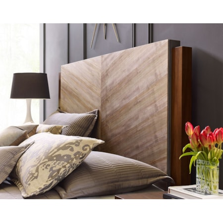 King Chevron Panel Bed