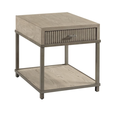 Bailey Farmhouse End Table with Soft-Close Drawer