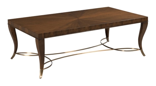 Transitional Coffee Table with Ornamental Base