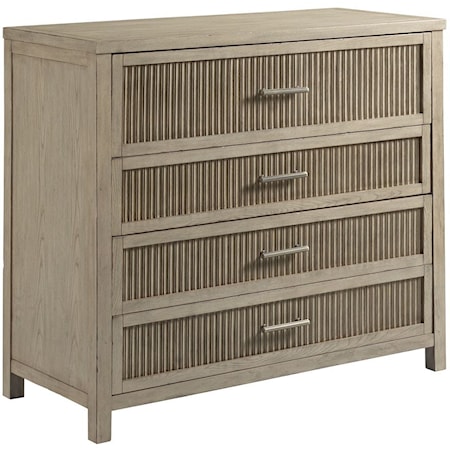 Norris Farmhouse Media Chest with Drop-Front Drawer