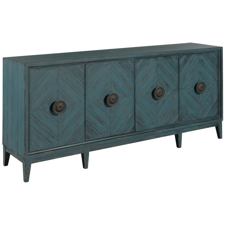 American Drew Hidden Treasures Lapis Four Door Console