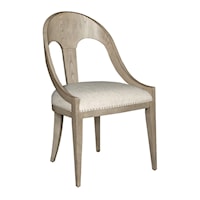Newport Contemporary Host Chair with Upholstered Seat