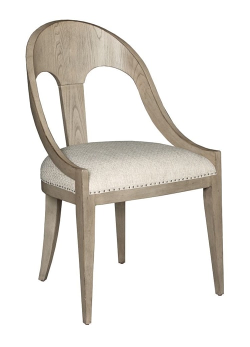 Newport Contemporary Host Chair with Upholstered Seat