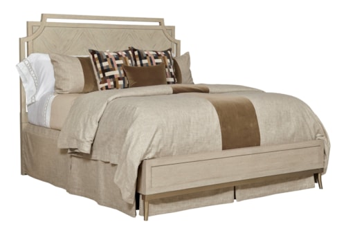 Royce Queen Panel Bed with Metal Legs