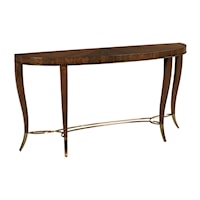 Transitional Console Table with Demilune Shape