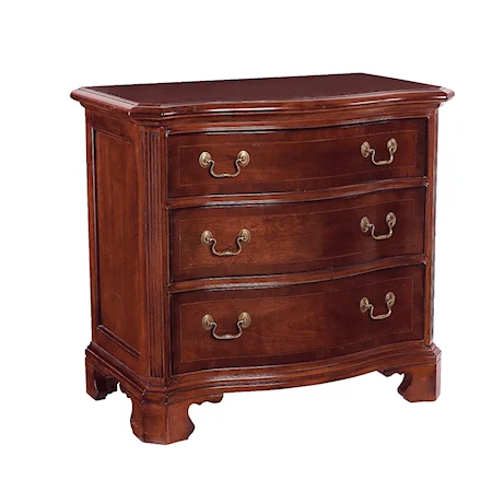 Traditional 3 Drawer Night Stand